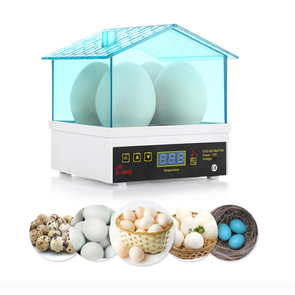 Fuktighetskontroll Digital profesjonell for klekking av and Fugl Vaktelgås Kalkunegg 4 egg Rugemaskin for klekking av kyllingfjærkre