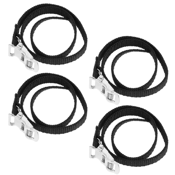 4pcs Bicycles Pedal Toe Straps Universal Foot Pedal Straps ReplacementBlack48X2CM