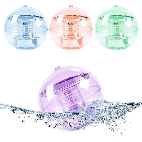 4 kpl Aurinkoenergialla Toimivia Uivia Pallovaloja, Disko-Uima-Allas Ja Lammikkovalo Automaattisella RGB-Värimuutoksella, Langaton LED-Näytös Koristevalaistus, IP67 Vedenkestävä Muovipallot