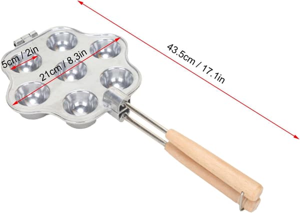 Eggterte og minikakeform – Gjenbrukbar 7-hulls bakeform i aluminium og karbonstål for eggterter, ostekaker og desserter