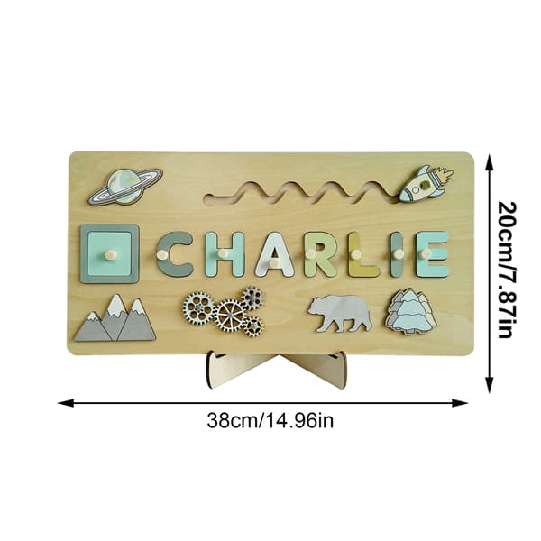 Children's Weekly Gift Name Puzzle Blue Whale Fish Puzzle