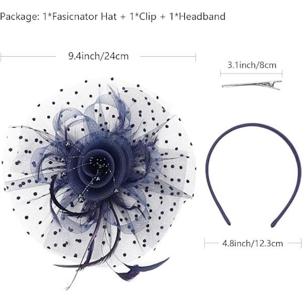 Hatt for kvinner Cocktail Tea Party Hodeplagg Blomster Mesh Hårbånd Fjær Hårbånd