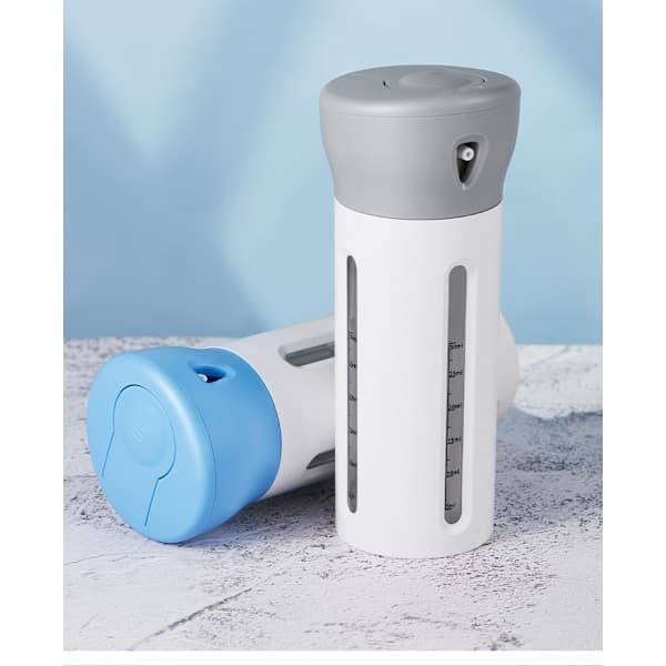 Flytende Dispenser 4 i 1 Grå Reiseflaske