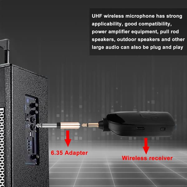 Wireless Microphone Headset 2.4G Wireless Microphone Headset and Handheld 2 in 1, 50m Wireless Transmission Wireless Microphones and Receiver