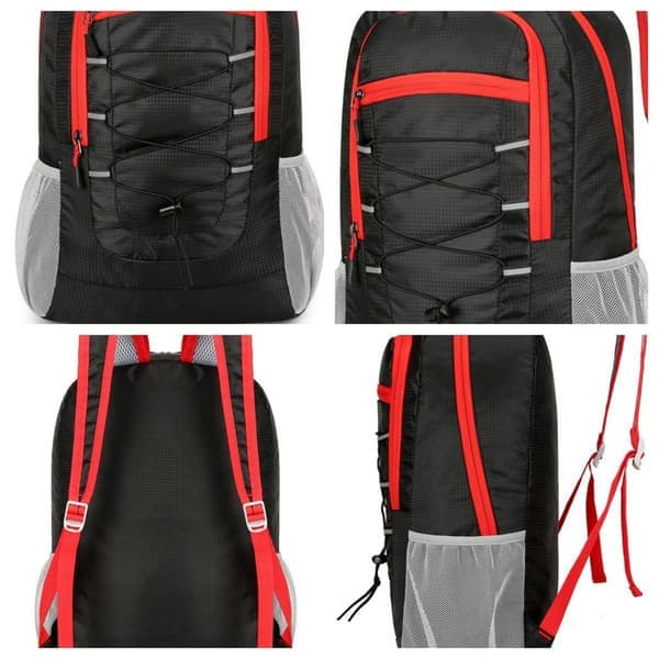 22L Waterproof Backpack, Cabin Bag - Foldable, Multifunctional Backpack for School, Travel & Work grey gray gray
