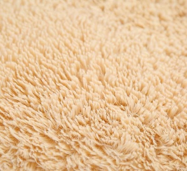 Fluffy sort badeværelsesmåttesæt - Absorberende og skridsikker toiletmåtte - 3 dele
