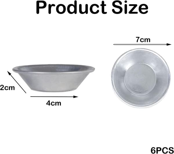 6-delt - Kakeform - Eggeterteform - Mini terteform - Eggeterteformer - Rustfritt stål - Terteform - med - Non-stick-belegg - Bakeformer