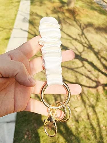 13 cm armbånd nøglering elastisk scrunchie armbånd multifunktionel nøglering til kvinder