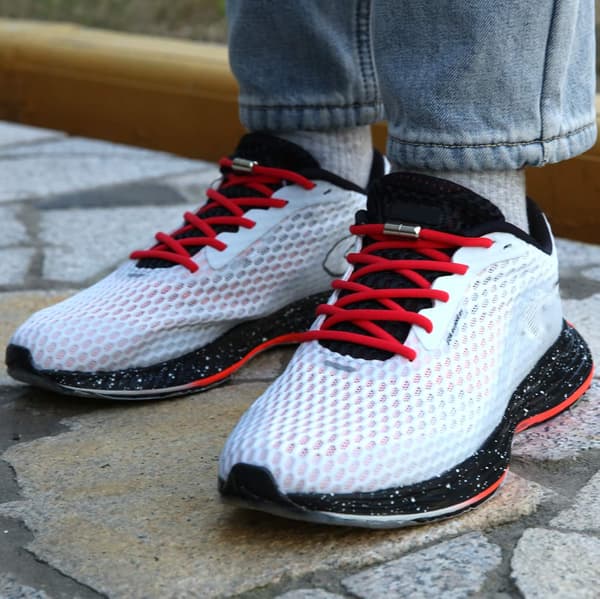 Elastiske snørebånd til børn og voksne sneakers, elastiske snørebånd uden binding Abrikos
