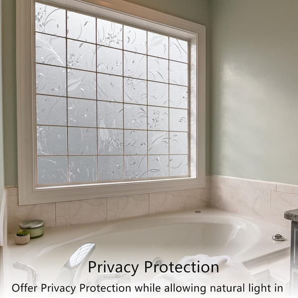 Floral Window Film Privacy Static Cling
