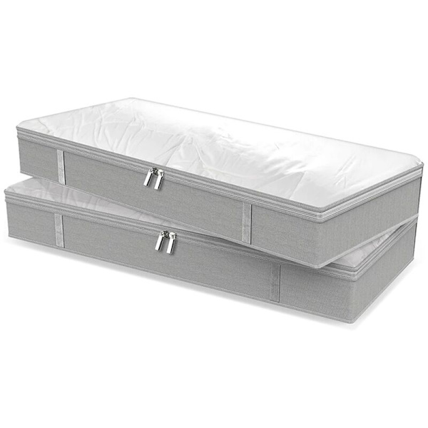 Foldable Under Bed Storage Bins, Large Underbed Storage Containers, Thick Breathable Zippered Storage Bags