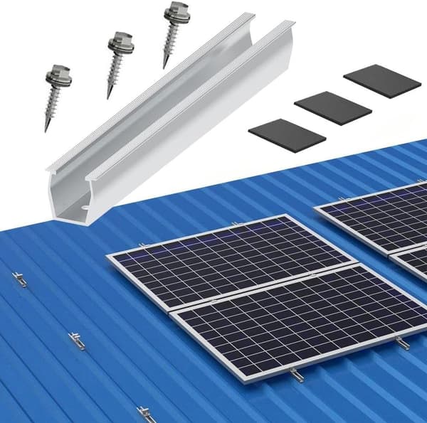 Pladesystem Robust Støtte Din Nemme Opsætning (4 sæt) - 4 sæt Trapezformet Kompatibel Skinne Til Solcelleanlæg Med 4set
