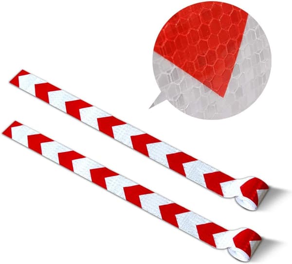 Reflekterande pilformad tejp, 3m*50mm prismatisk vattentät säkerhetsvarningstejp rulle, säkerhetstejp (2 st)