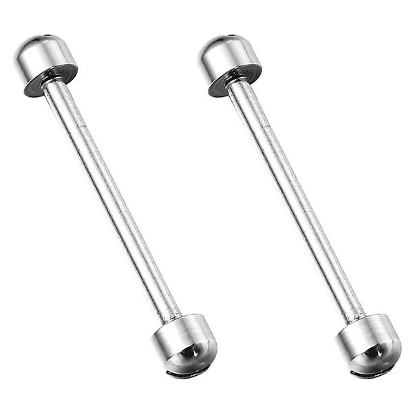2 stk. Fjederværktøj Ur Skruer Ur Skrue Rørstang Ur Rem Ledstang Ur Lug Pins Stål farve 2.2x0.35cm Steel color 2.2x0.35cm