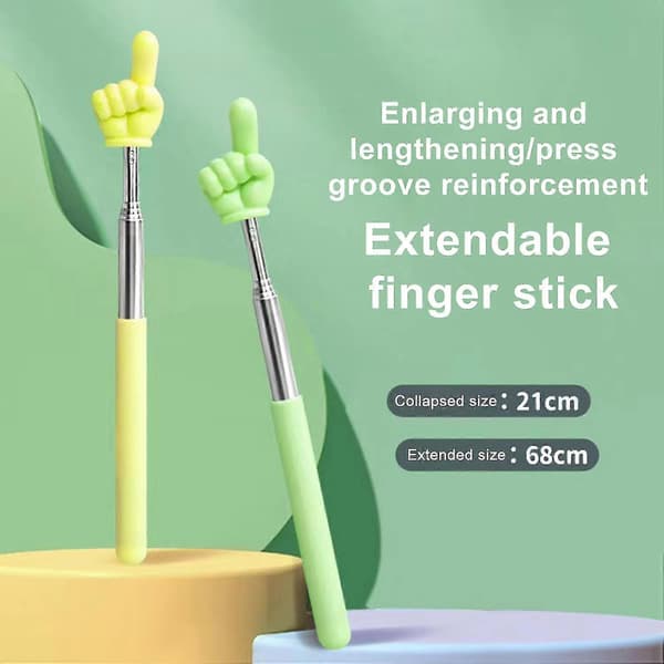 Extendable Finger Stick Retractable Telescopic Classroom Teacher Pointer Mini Handheld Presentation -Sy -Sy Black