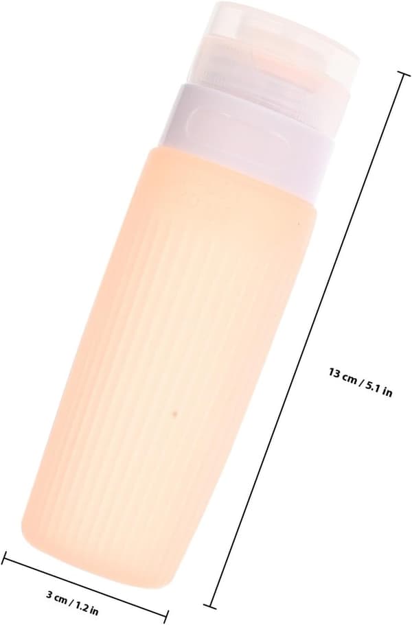 Silikonreseflaskor 4-pack återanvändbara läckagesäkra klämflaskor för toalettartiklar bärbart toalettset schampo balsam hudvård