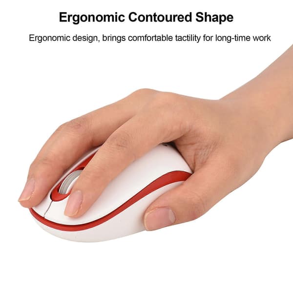 Ellietech MO101 Trådløs Mus - Ergonomisk, 2.4GHz, 4 Knapper, Justerbar DPI, USB-mottaker