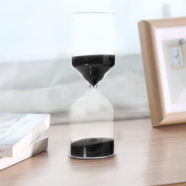 Timeglas, cylinderform 30 minutter sandglas sandtimer glas boligindretning fødselsdagsgave