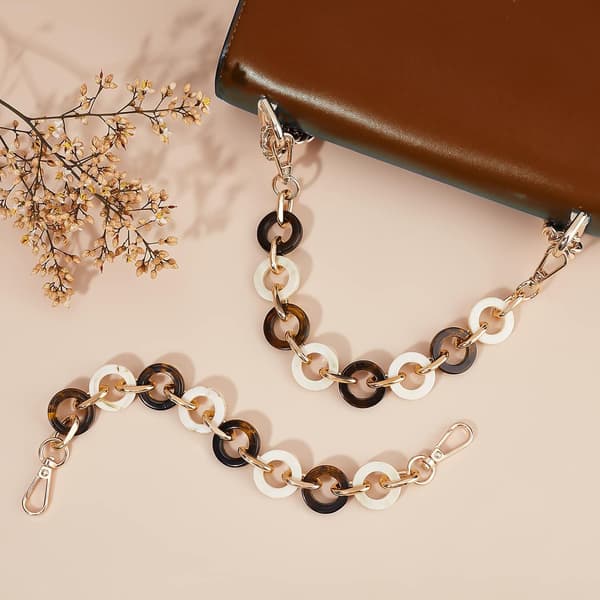 Mixed and Matched Two-Tone Resin Wallet Chain, 30cm Acrylic Wallet G G