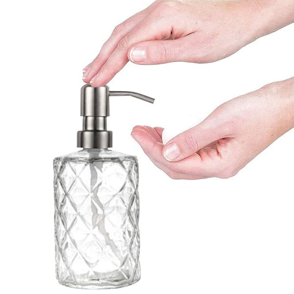 Såpedispenser, klar diamantdesign, påfyllbar, veggmontert såpedispenser