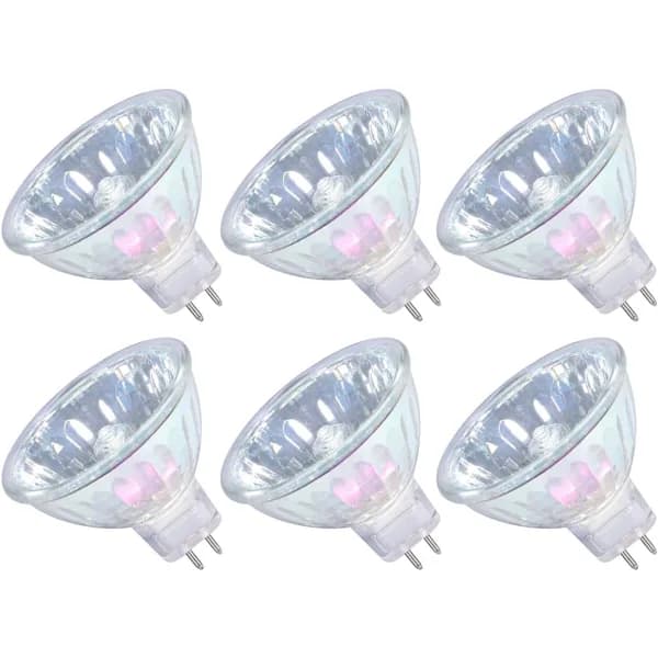 MR16 Halogen Bulbs 35W 12V GU5.3 Spotlights for Ceiling Lighting Dimmable, 36° Beam Angle, 3000K Warm White, 2-Pin Base, 6-Pack