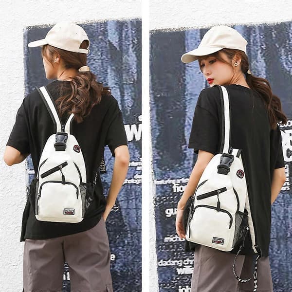 Unisex Small Sling Bag Multifunctional Waterproof Crossbody (Yellow)
