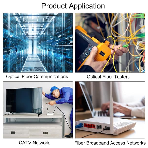 LC til LC/UPC Fiberoptisk Kobling, Multimode Duplex Adapter, LC-LC/UPC, til Internetnetværksstik, 6 stk.