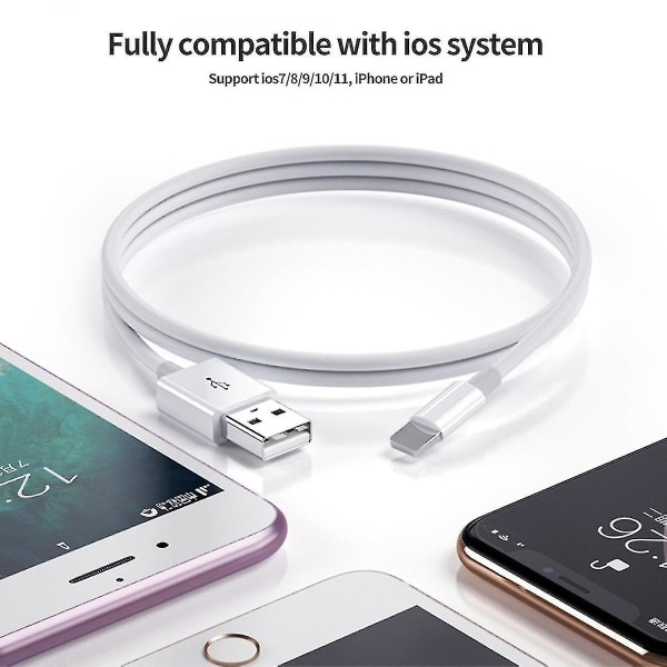 Iphone Rask Bil Lader, 30w Dobbel Port Usb C Strømforsyning Bil Adapter Med 1 Pakke Lynkabel, Qc 3.0 Rask Bil Lading For Iphone/ipad/airpods