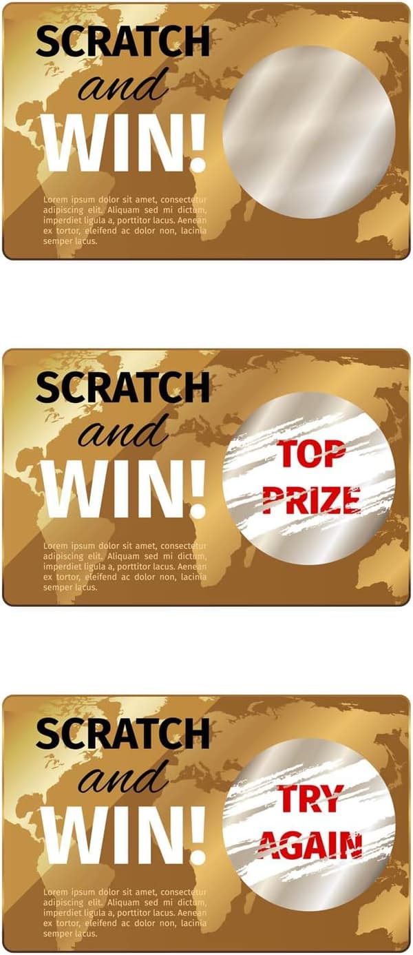wxsp 1000 Pieces Scratch Off Stickers Round Labels (Silver, 1 x 1 Inch)