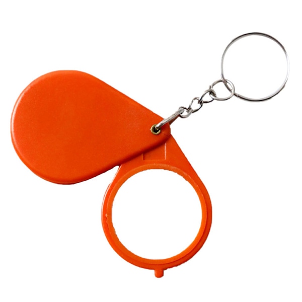 Bærbar Foldbar Nøglering Mini Forstørrelsesglas Nøglering Forstørrelsesglas Holdbart Forstørrelsesglas Lommeværktøj - 38mm