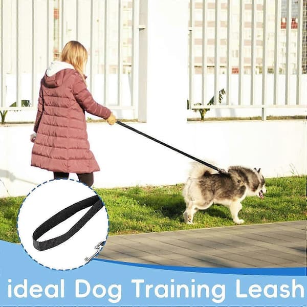 Biothane Indkaldelsesline til Hunde og Katte, 10m Lang, Kraftig, Sort, Egnet til Små Hunde Op Til 50kg [DB]