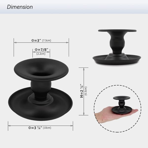 Ljusstake för bordsdekoration, 2-pack, metallljusstake