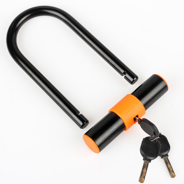 U-lås for sykkel med 1,15 M kabel, [3 nøkler] sykkellås, kraftig monteringsbrakett, høysikkerhets U-lås for sykler, scootere, etc.