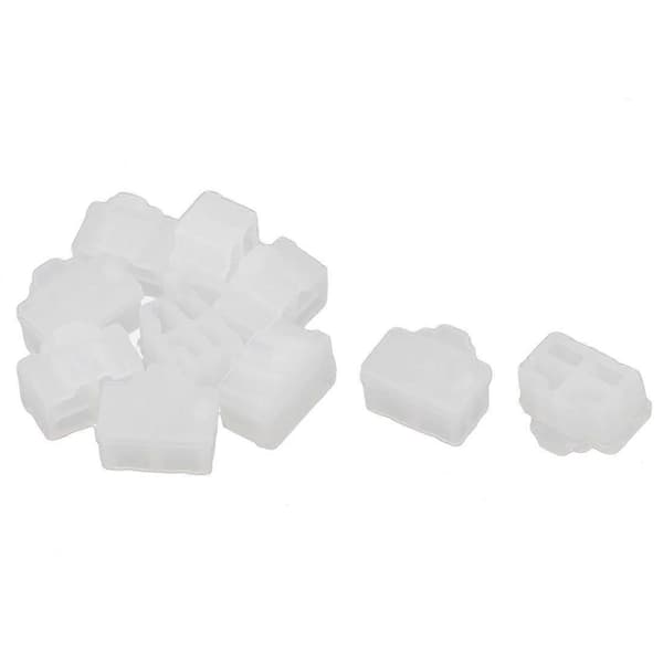 Transparent Ethernet Port RJ 45 Dustproof Protective Plug 10 Pack
