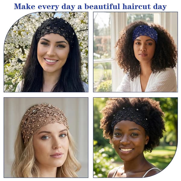3 stk. brede boho blondehårbånd til kvinder, boho-udsmykninger til daglig brug og bryllupper
