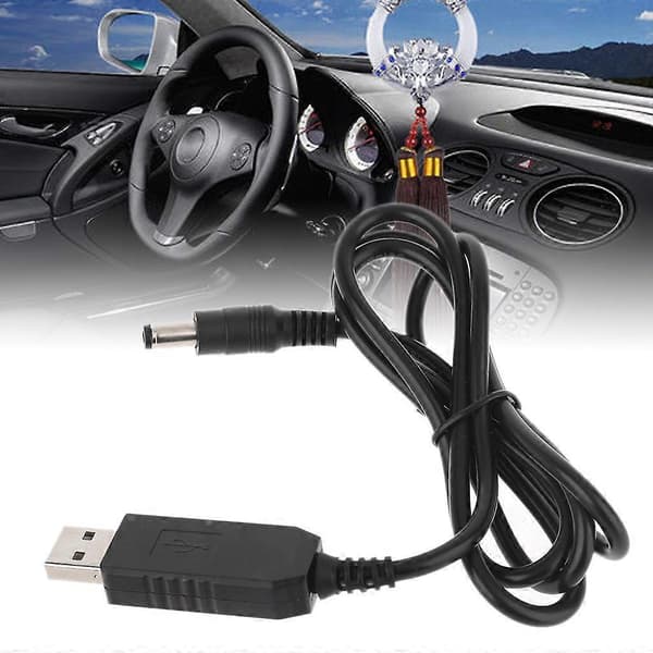 USB til DC 12V 1.5A Justerbar Spænding 5.5x2.1mm Strømkabel til WiFi Router