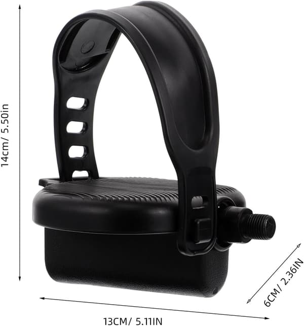 Exercise Bike Pedals with Adjustable Straps and Quiet Operation