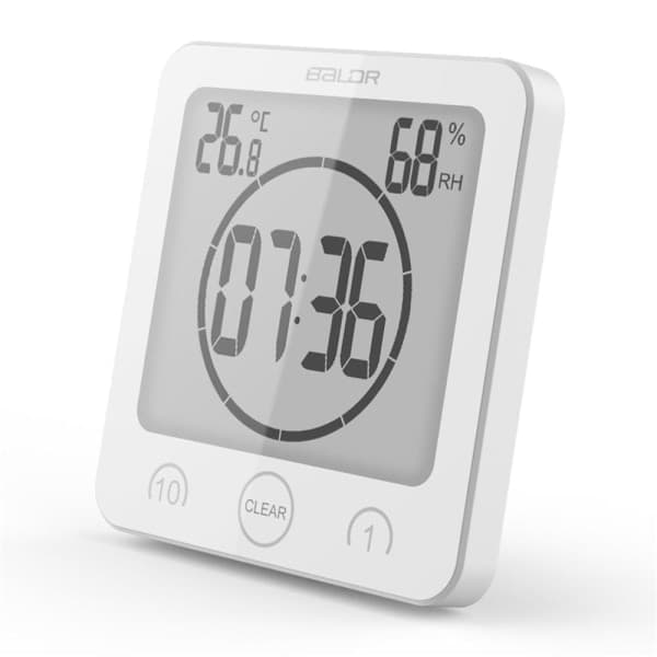 Badrumsklocka, Dusch-timer Alarm Digital Klocka, Badrum