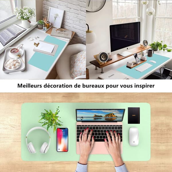 Desk pad, desk mat, mouse pad, double-sided leather, waterproof,