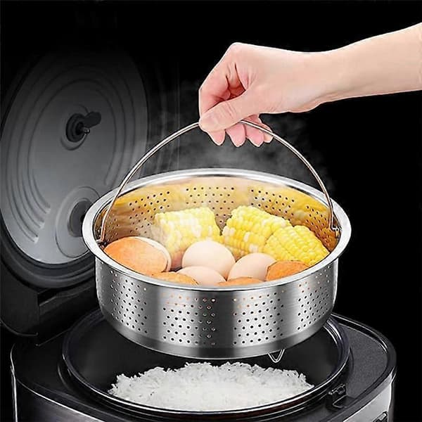 Stainless Steel Steamer Basket Metal Steamer Insert Steamer Rack Vegetables Fruit Colander Strainer [DB] Silver Silver
