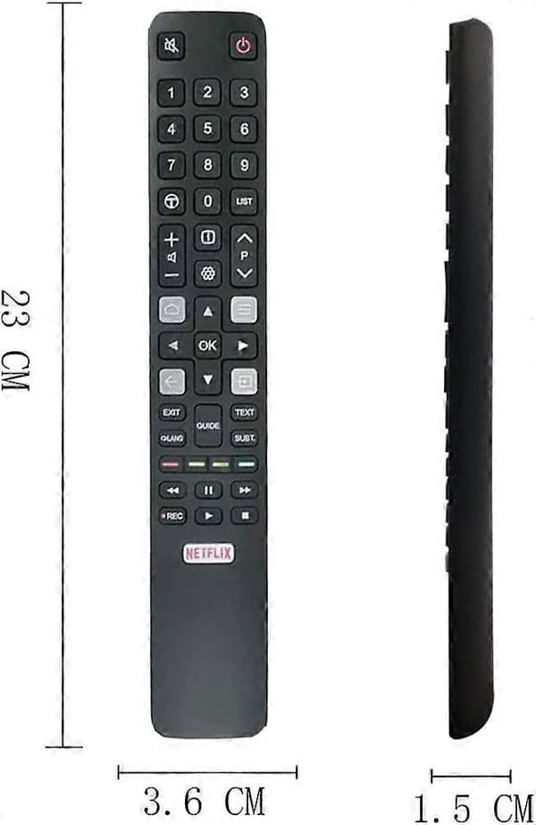Replacement Remote Control TCL RC802N for TCL TV, TCL Thomson Remote Control for TCL Smart TV [DB]