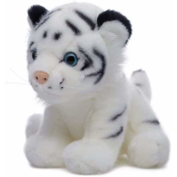 20 cm Hvid tiger plys legetøj