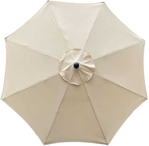 Replacement Canopy for Parasol, 8 Ribs, 3m, Waterproof, Anti-UV, Replacement Fabric, Beige-FA5-