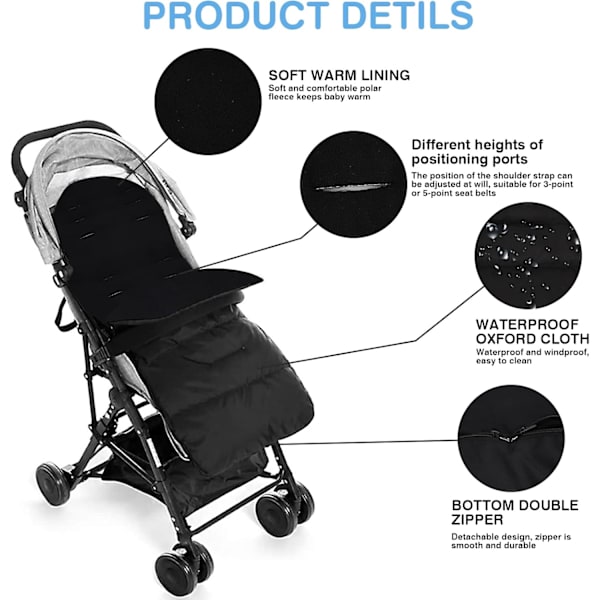 Universal Stroller Footmuff Windproof Keeps Baby Warm Sleeping Bag