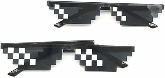 Cool 3 Bit Pixelerede Solbriller Briller Mosaik Pixel Solbriller Professionel