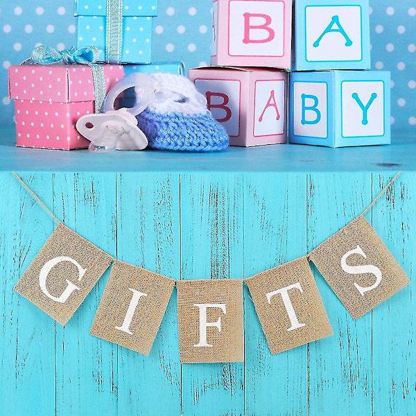 3-delad Välkommen Baby-banderoll Present Burlap-banderoll Baby Shower-banderoll Girlang Passar Baby Shower