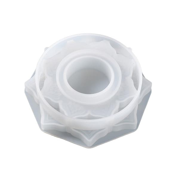 Lotus Lysestake Epoksy Støpeform for Pyntebeholder Hjem