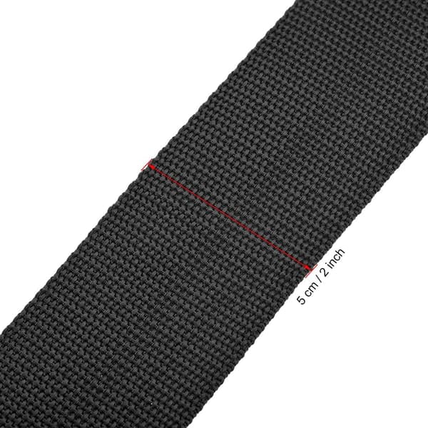 DRealm Bagagestropper Kuffertbælter med Spænde, Kombinationslås, 2Mx5cm Justerbart PP Rejsepakketilbehør, Sort 2 stk Sort