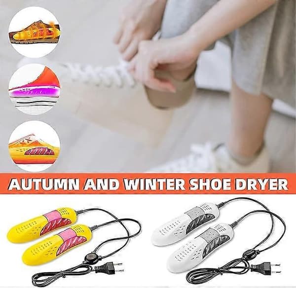 Electric Shoe Dryer - With UV Light, Portable Boot Dryer Glove Warmer Quick Drying Sanitizing Machine White White