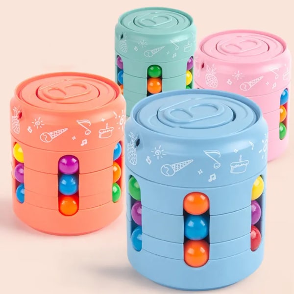 Finger Cube Beads Cup Fingerspids Roterende Magic Bean Dekompression Artefakt Roterende Magic Bean Børneundervisningslegetøj Sensorisk puslespil